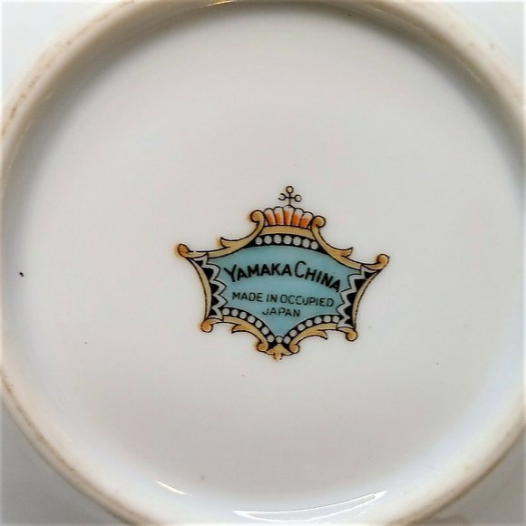 Yamaka (Newcrest) Hibiscus 6½" Covered Sugar Bowl Occupied Japan Gold Trim - Picture 5 of 5